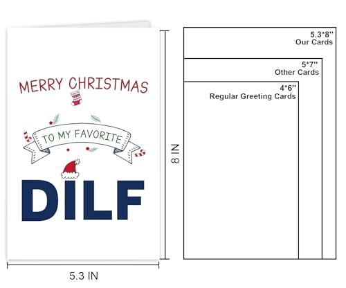 Funny Christmas Card for Dad, Humorous Holiday Greeting Card with Envelope