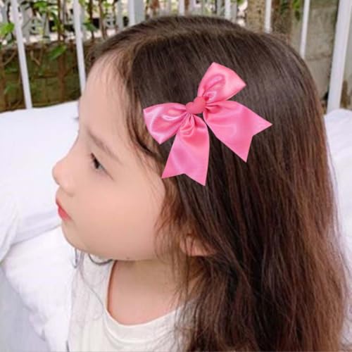 Valentine's Day Heart Hair Bow Clips for Girls and Toddlers 4-Pack