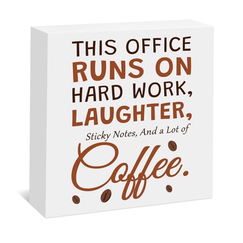 Funny Office Wooden Box Sign - Humorous Desk Decor Gift