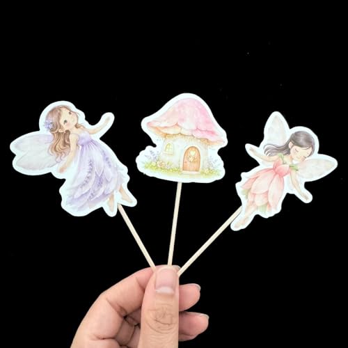 36 Pcs Fairy Cupcake Toppers - Magical Birthday Party Decorations