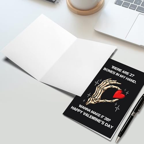 Funny Skeleton Hand Valentine’s Day Card for Couples