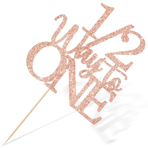 Gold Glitter 1/2 Half Birthday Cake Topper - 5.9 x 9.6 Inches