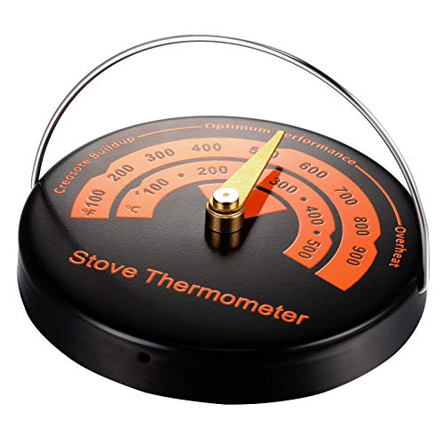 Frienda Magnetic Wood Stove Thermometer - 2 Pack for Gas & Wood Burners
