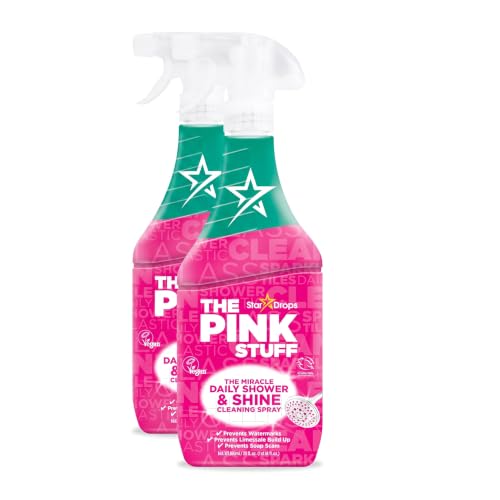 Stardrops Pink Stuff Miracle Daily Shower & Shine Spray 30oz Pack of 2 - Bathroom Glass Tile Cleaner