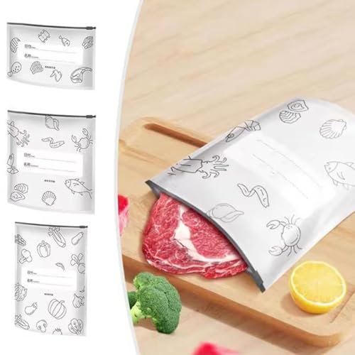 Reusable Aluminum Foil Storage Bags - Resealable Vacuum Pouches (30PCS)