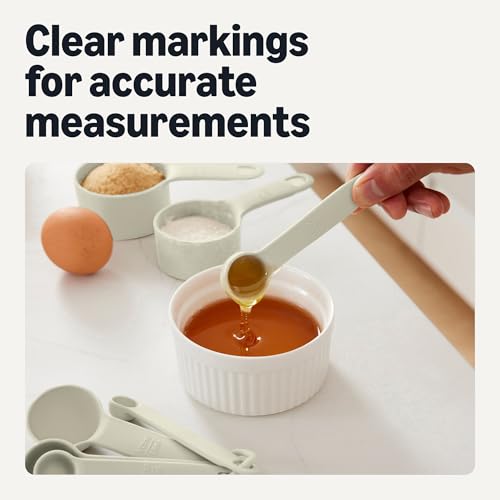 10-Piece Measuring Cups and Spoons Set - Food-Grade Plastic, Dishwasher-Safe