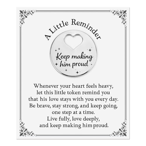 Memorial Pocket Keepsake Coin for Loss of Dad - Proud Him Silver