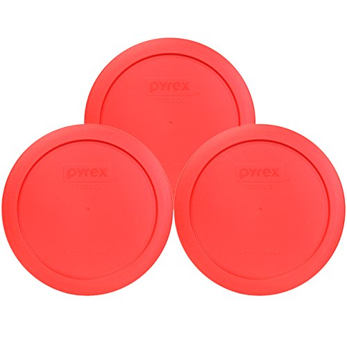 Pyrex 4-Cup Red Replacement Lids (3-Pack) - Model 7201-PC