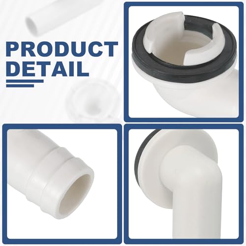 uxcell 5Pcs Air Conditioner Drain Hose Connector Elbow Fitting - 16mm, White