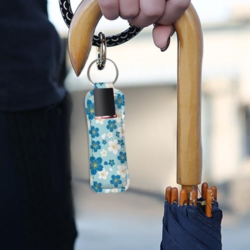 CLOHOMIN Neoprene Chapstick Holder Keychain Lip Gloss Sleeve Organizer