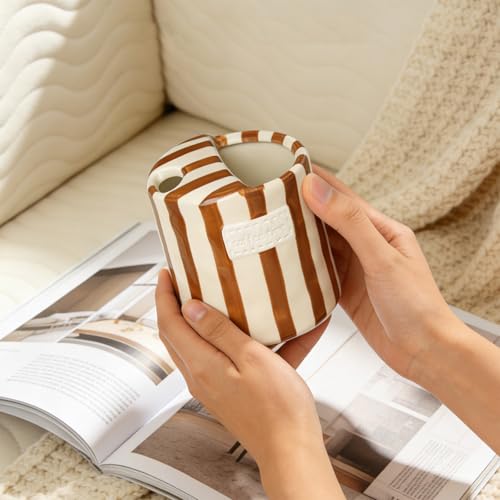 10oz Striped Ceramic Coffee Mug - Microwave & Dishwasher Safe
