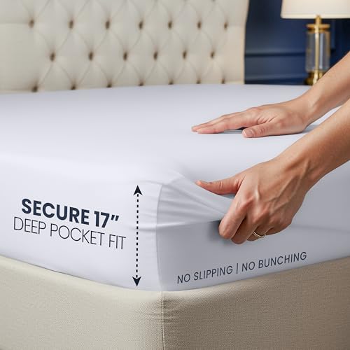 5-Sided Waterproof King Mattress Protector - Fits Up to 17" Deep