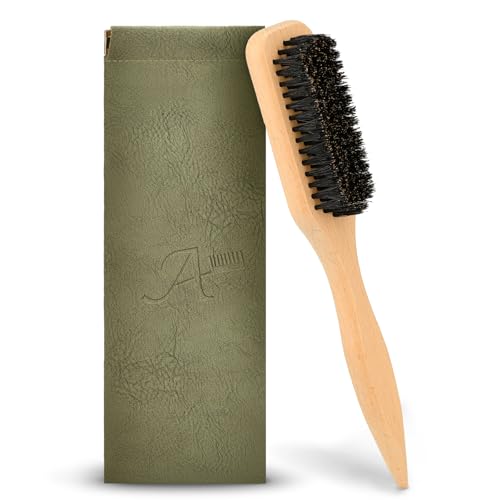Ancable Boar Bristle Slick Back Hair Brush with Rat Tail for Styling