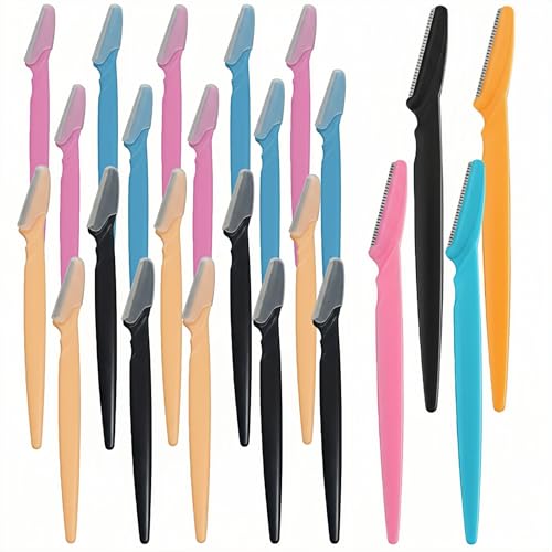 Viviyoo 20-Pack Eyebrow Razors and Face Shavers with Safety Mesh Blades