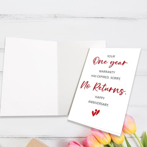 Funny 1st Anniversary Card for Husband or Wife - Hilarious Greeting