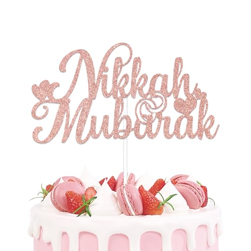 Nikkah Mubarak Cake Topper for Eid & Wedding Celebrations