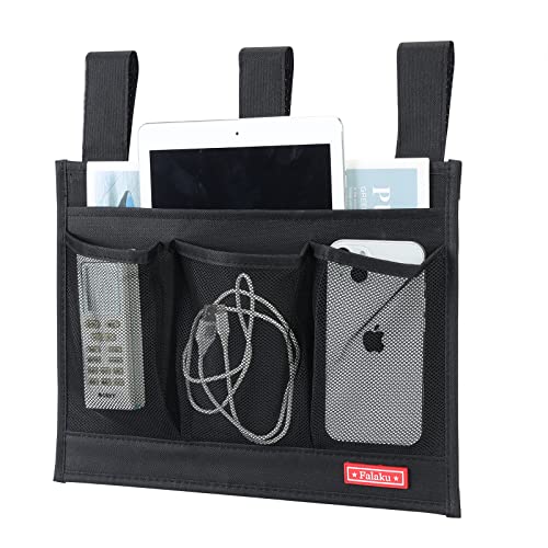Falaku Hanging Bedside Caddy - 4-Pocket Bedside Organizer for Bed Rails