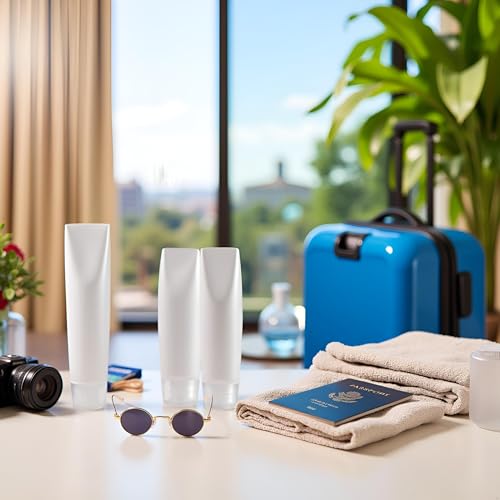 Jinshining 5-Pack 1 oz Travel Bottles Empty Refillable Squeeze Containers