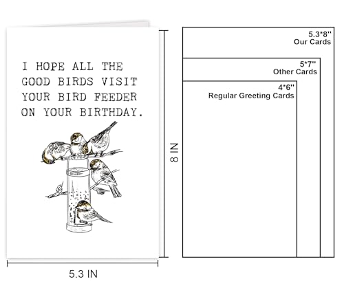 HCIU6YGQ Funny Bird Feeder Birthday Card - Variation #1 for Bird Lovers