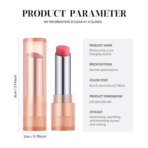 Hxssll Moisturizing Lip Balm with Vitamin E and Shea Butter - Tinted Lip Care for Dry Chapped Lips