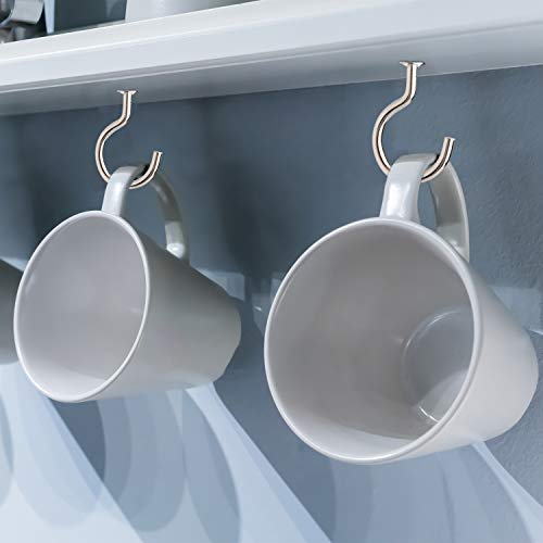 KUUQA 75 Pcs Multi-Size Nickel Plated Ceiling Hooks Set Silver - Heavy Duty Metal Hooks for Home & Garden