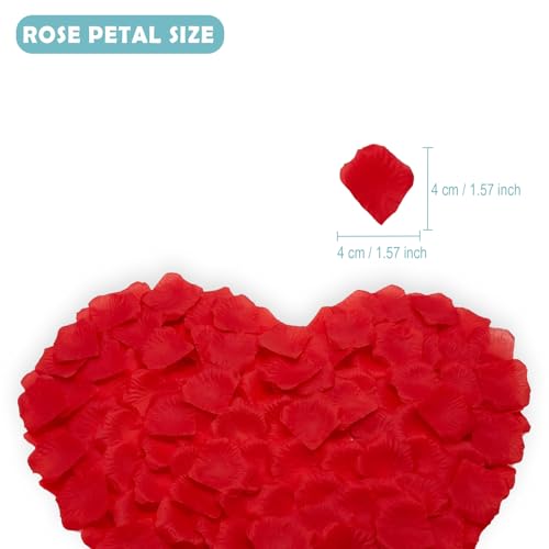 500 PCS Artificial Red Rose Petals for Romantic Wedding and Proposal Decor