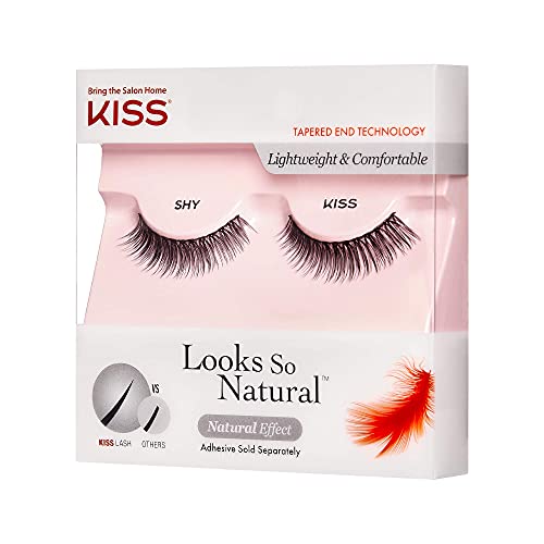 KISS Looks So Natural False Eyelashes - Style Shy, Lightweight & Reusable