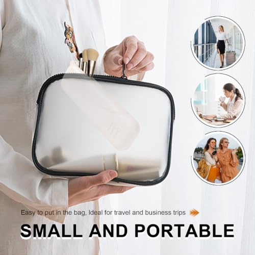 Silicone Makeup Brush Holder Travel Case - Beige Semi-Open Snap Design