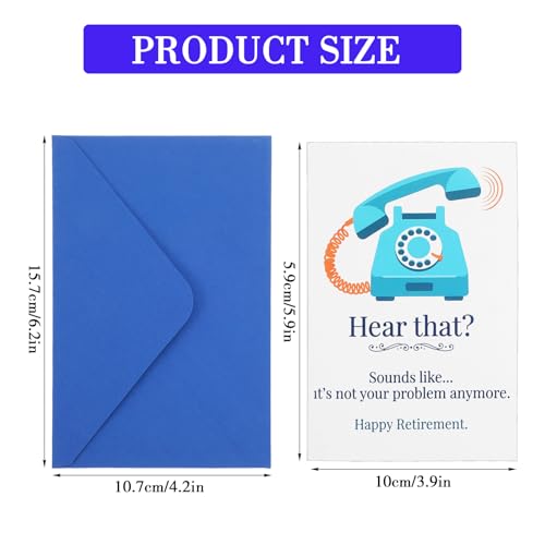 Funny Retirement Card for Men & Women - Premium Quality, Blank Inside