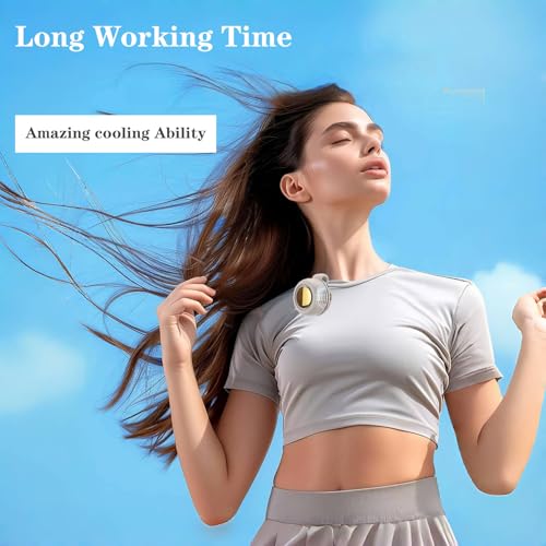 Portable Bladeless Clip-On Fan - Rechargeable White Mini Fan