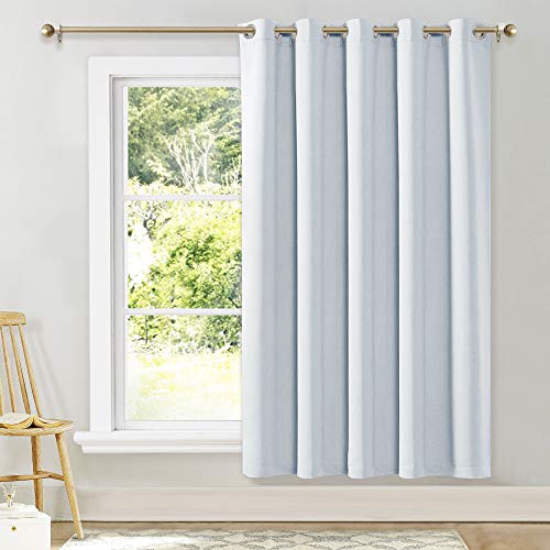 NICETOWN Cloud Grey Blackout Curtain Panel - 70"W x 72"L