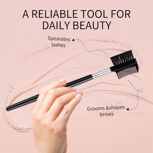 Yoizyfree Eyebrow Brush and Eyelash Comb 4-Piece Portable Spoolie Set