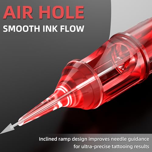 Troytatu 5RS Tattoo Cartridge Needles #12 Round Shader 20PCS