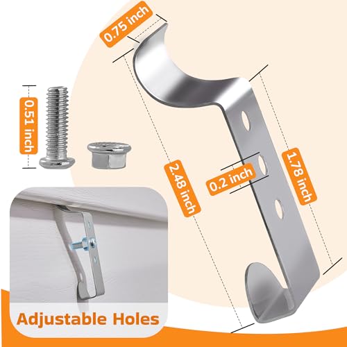 ANDGOO 8 Pack Vinyl Siding Hooks - No Drill Installation Clips