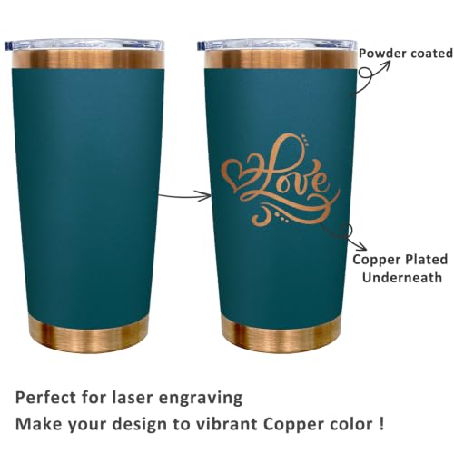 20 oz Insulated Stainless Steel Tumbler with Lid - Denim Blue - Pack of 1