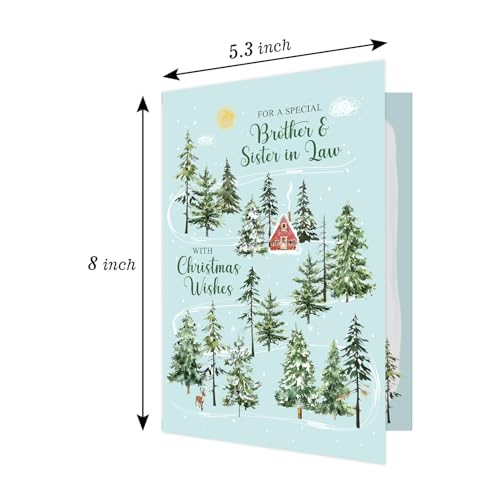 Ogeby Christmas Card for Brother & Sister-in-Law - Forest Scene