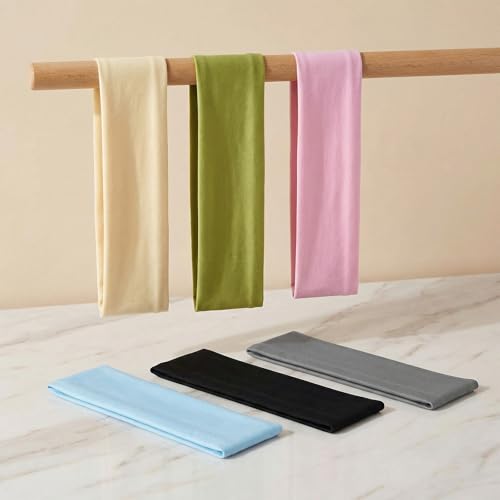 Amaxiu 6 Pcs Non-Slip Cotton Blend Headbands for Women Sports Yoga