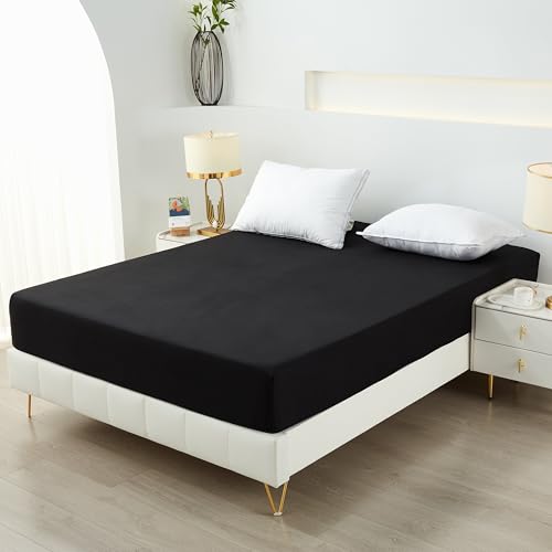 Twin Fitted Sheet - Deep Pocket Black Microfiber, 1 PC