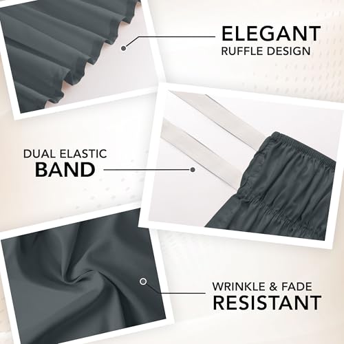 Utopia Bedding King Size Bed Skirt - Easy Wrap Around Microfiber, 16" Drop - Fade Resistant & Non-Slip Design