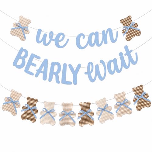 We Can Bearly Wait Teddy Bear Baby Shower Banner and Garland Set