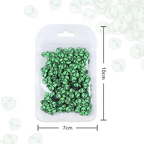 Galyacht 3D Green Alien Slices Polymer Clay Nail Art Charms