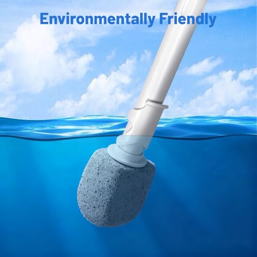 ENWARUTU Pumice Stone Toilet Bowl Cleaner Wand with 5 Refills (Gray)
