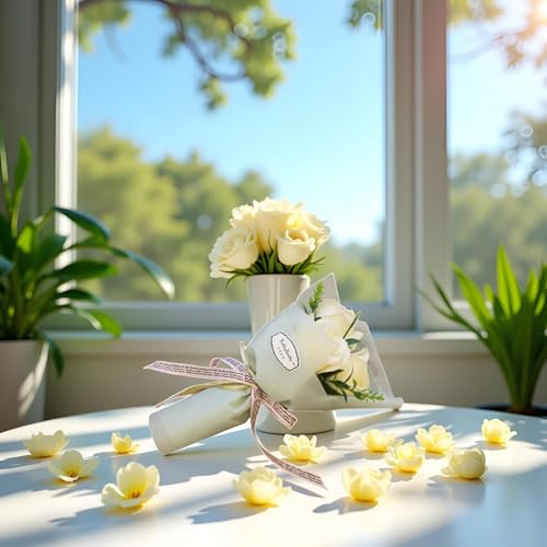 3-Headed Artificial Rose Bouquet - Soap Flower Gift for Her