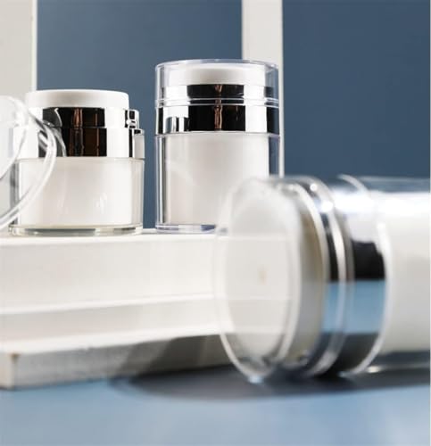 Airless Pump Jar Refillable 0.5 OZ Moisturizer Container Vacuum Bottle