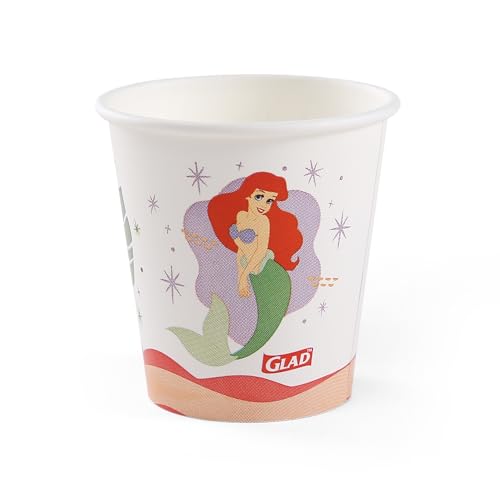 Glad Disney Princess Disposable Mini Bath Cups, 3 Oz, 20 Count