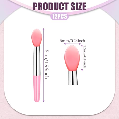 Mozeat Lens 12Pcs Silicone Lip Mask Applicator and Lipstick Brushes