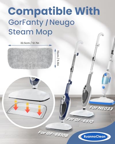 2 Pack Steam Mop Pads for GorFanty GF-6610B/GF-6610