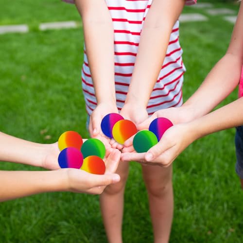 Irrmshr Jumbo Bouncy Balls - 6 Pack, 45mm Rubber Balls for Kids