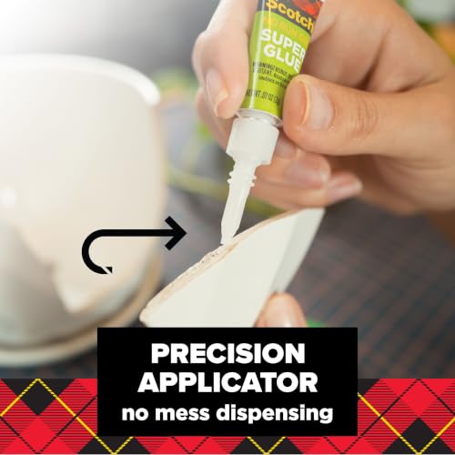 Scotch Super Glue Gel 2-Pack, 0.7 oz - Fast-Drying Adhesive