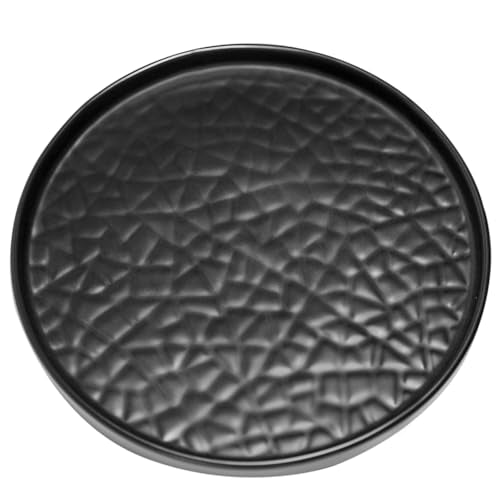 Ceramic Round Bathroom Vanity Tray - 7.5" Decorative Holder for Perfumes & Candles